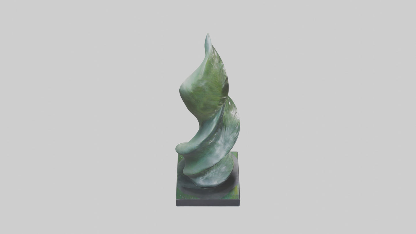 3D model Fluid Foliage Abstract statue model VR / AR / low-poly