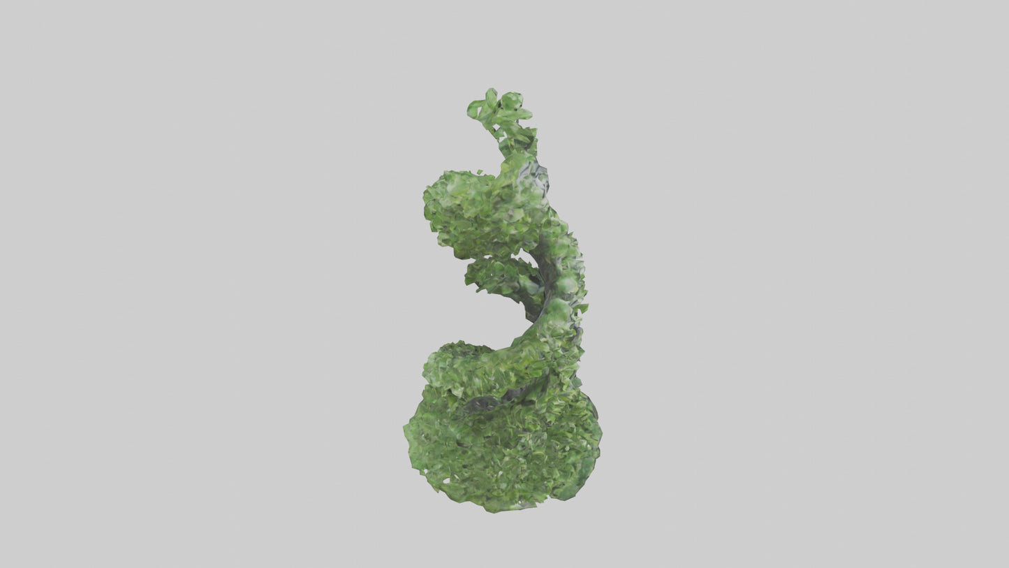 3D model Foliage Spiral Statue model VR / AR / low-poly