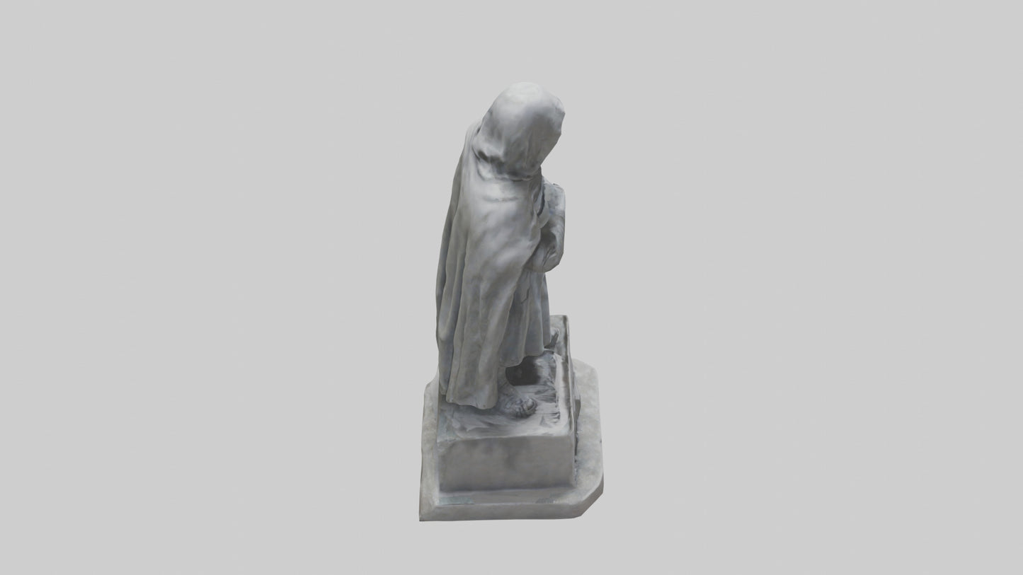 Forlorn Hero statue model VR / AR / low-poly