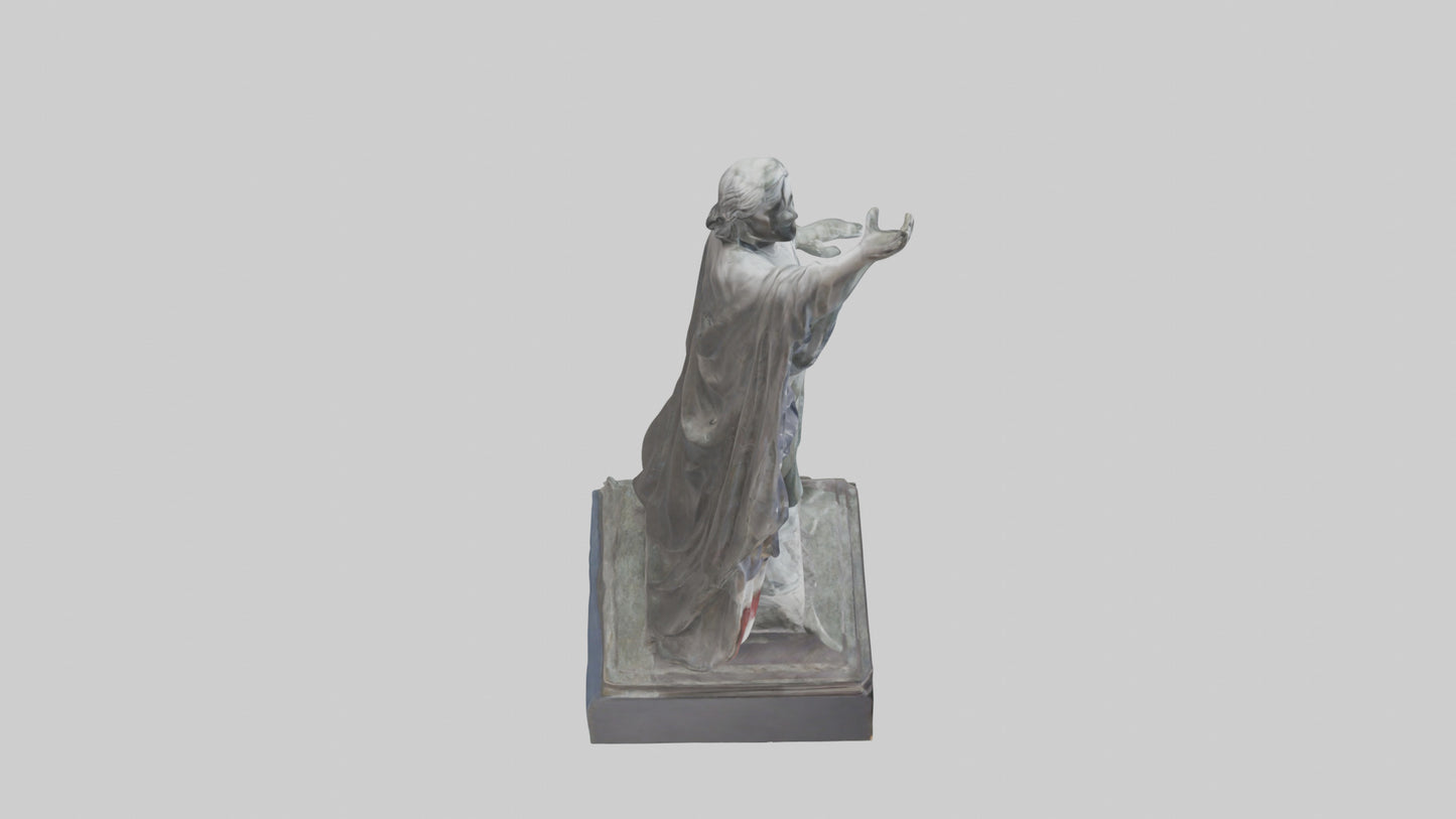 3D model Freedom from Fear statue model VR / AR / low-poly