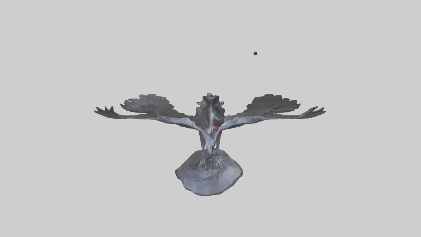 Frigatebird statue model 3D model