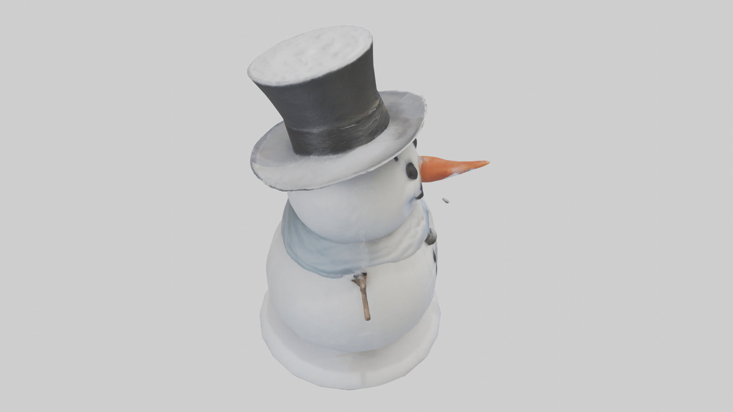 Frosty Snowman with Hat model 3D model