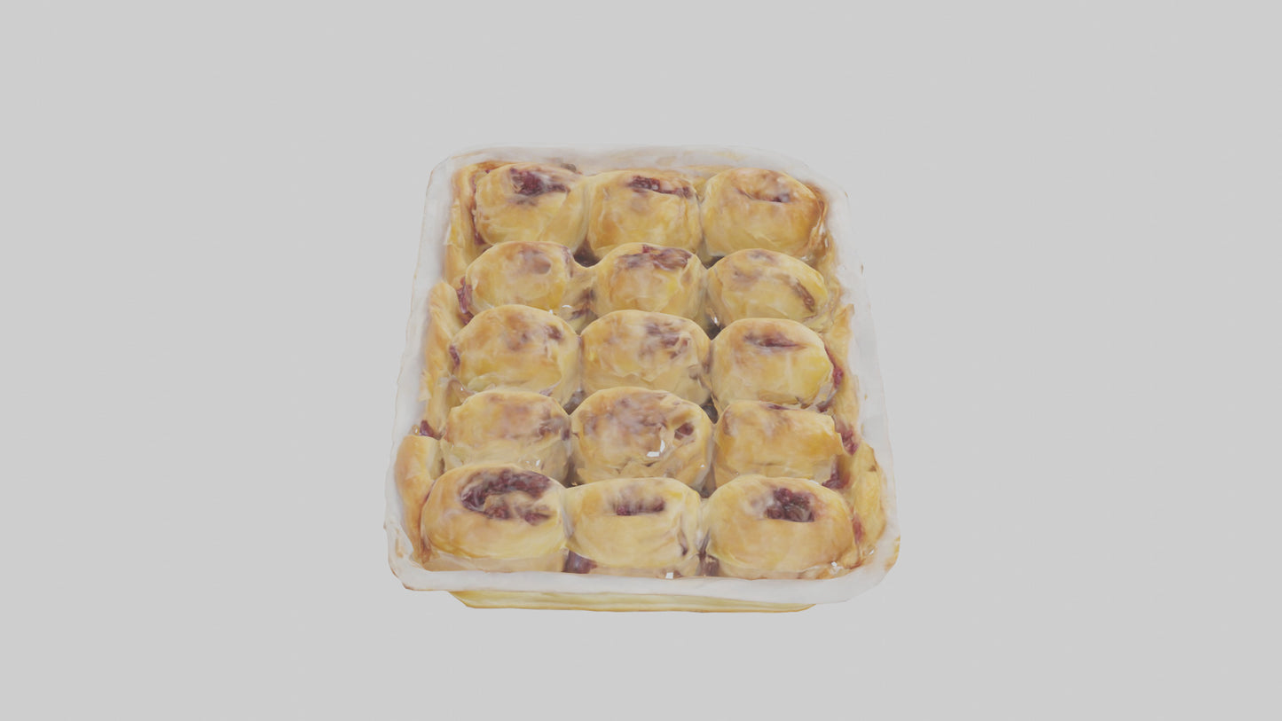 Frozen Danish Pastry Pack model 3D model