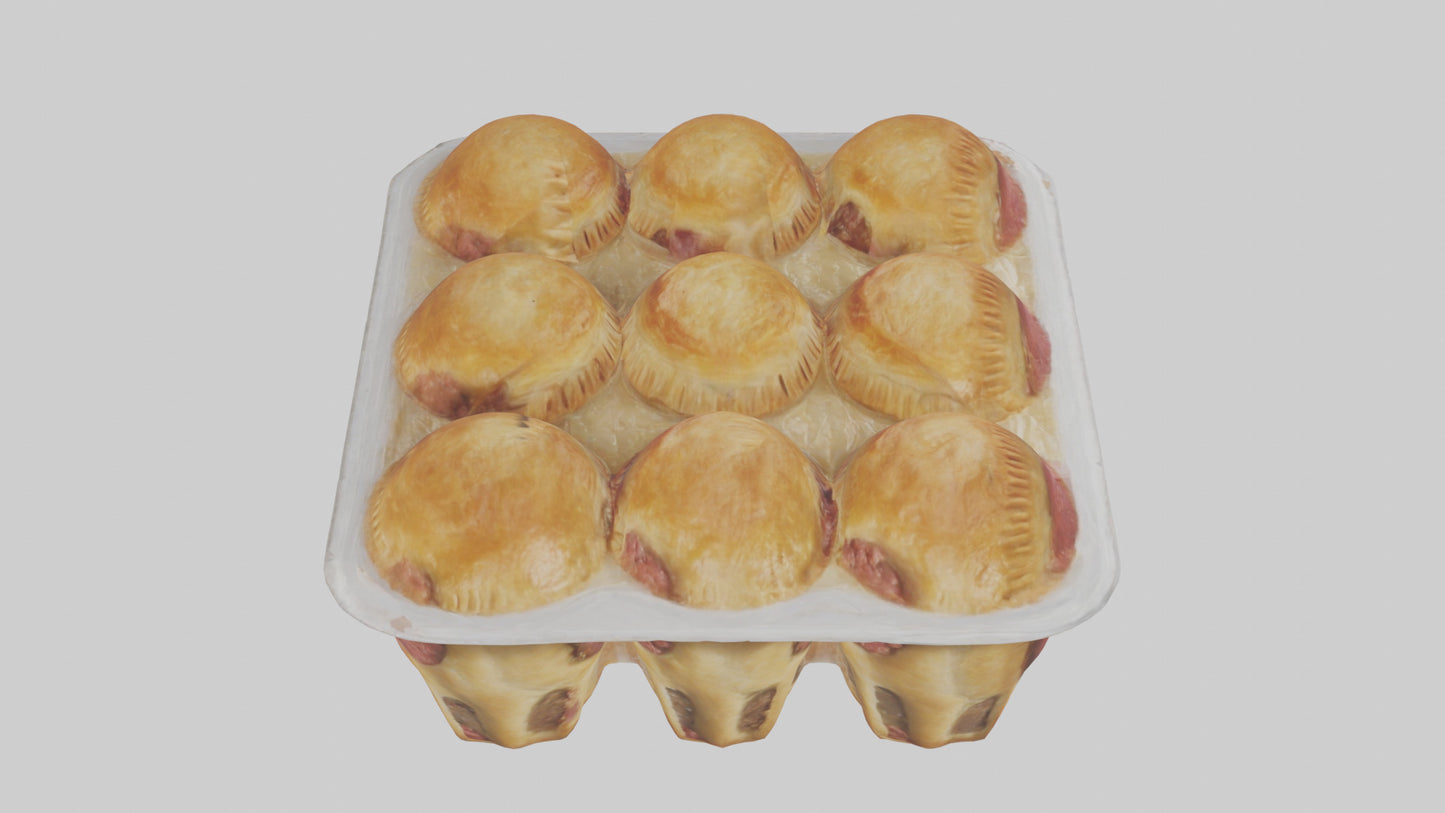 Frozen Meat Pies Pack model 3D model