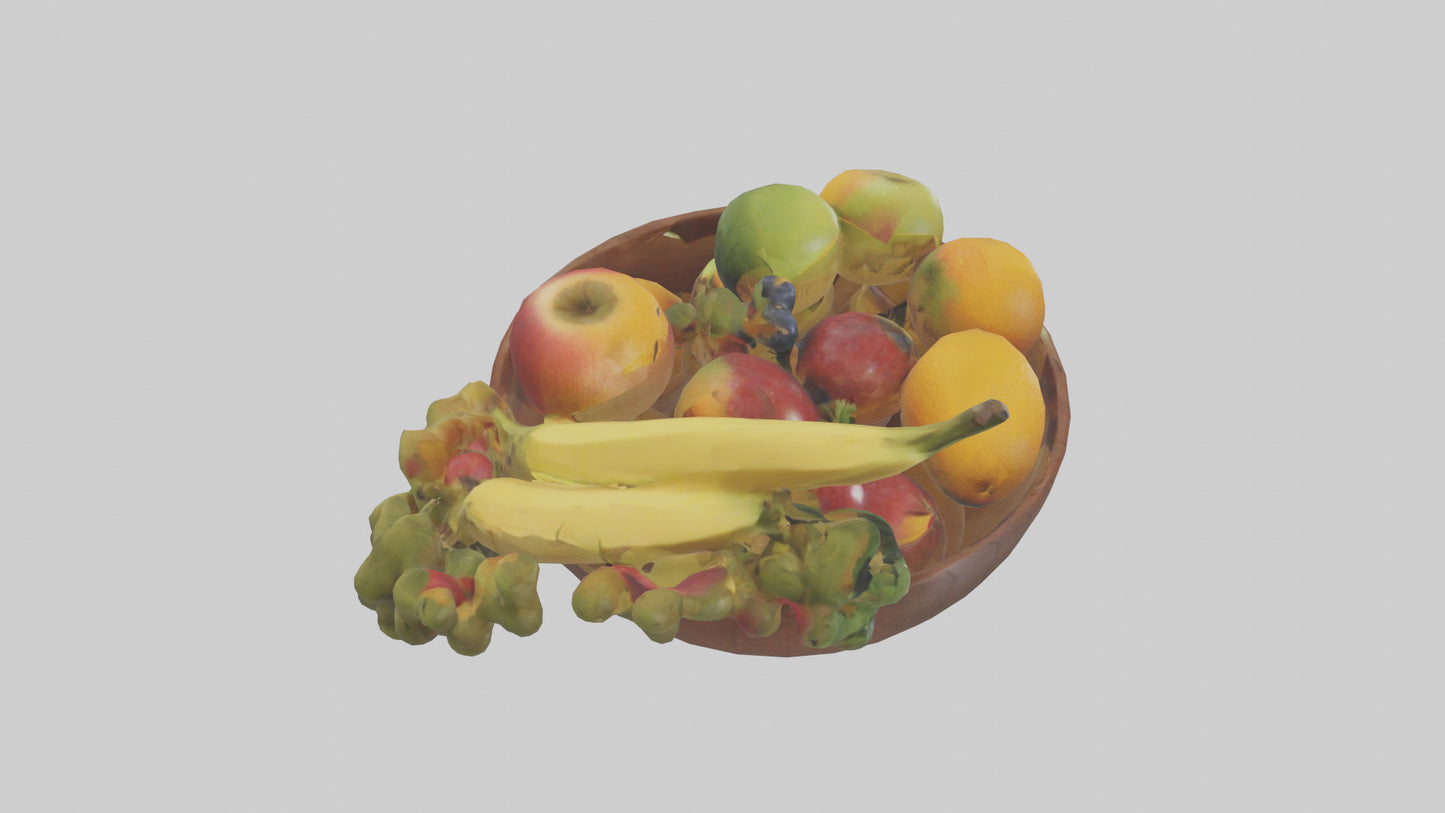 3D model Fruit Bowl model VR / AR / low-poly