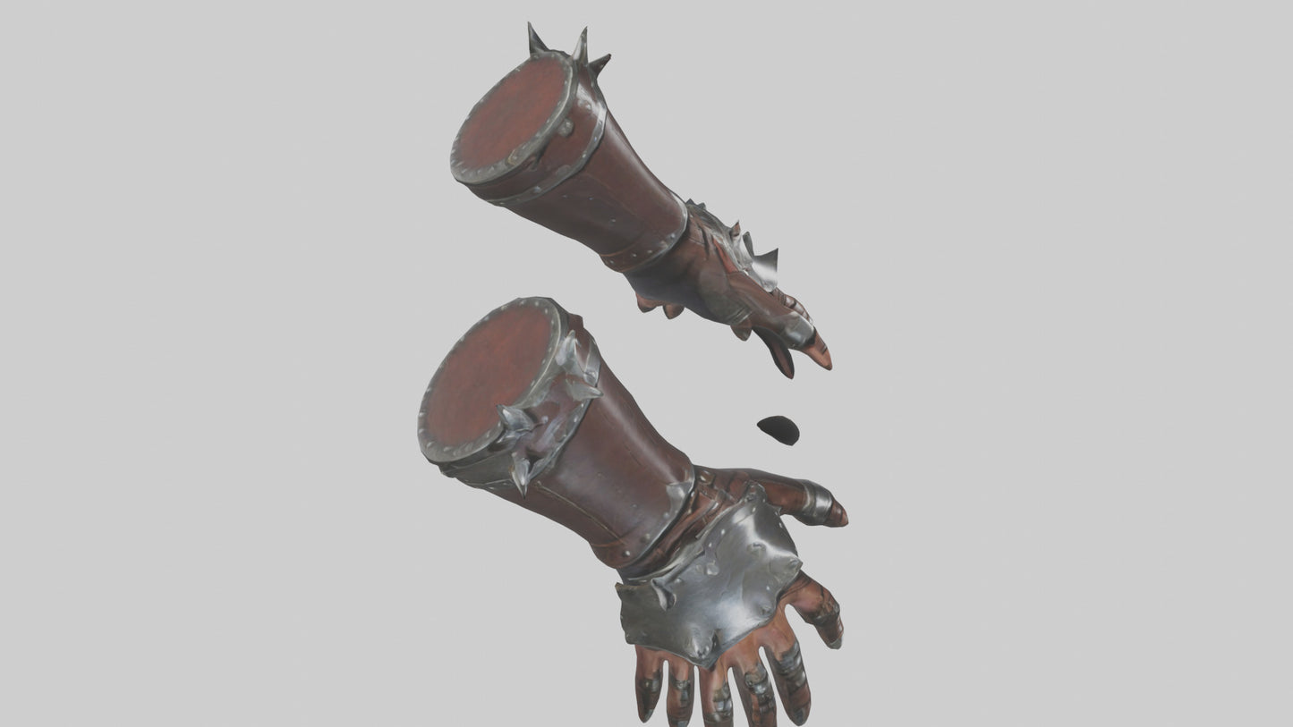 3D model Gauntlets model VR / AR / low-poly