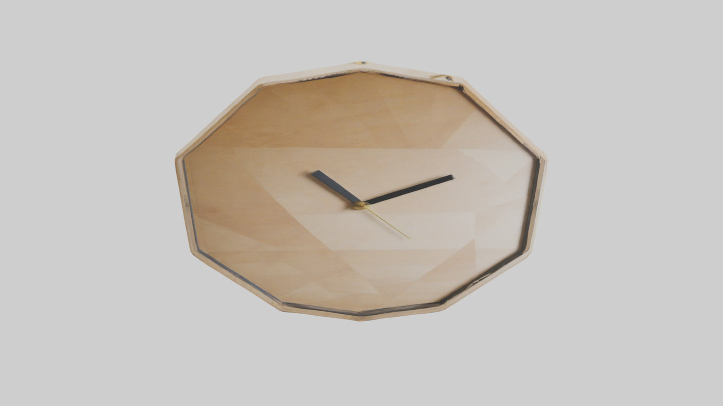 Geometric Wall Clock model VR / AR / low-poly