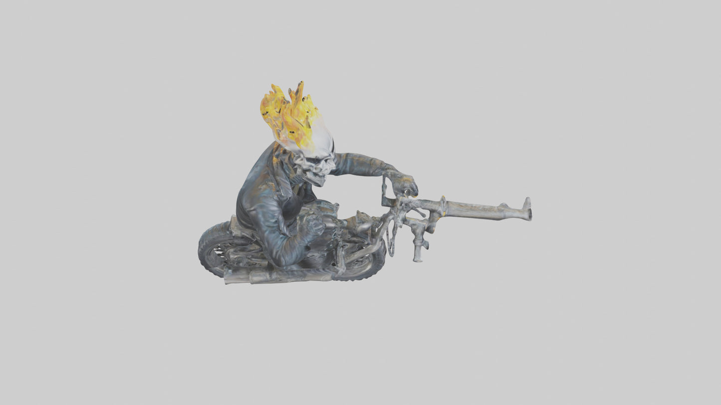 Ghost Rider statue model VR / AR / low-poly