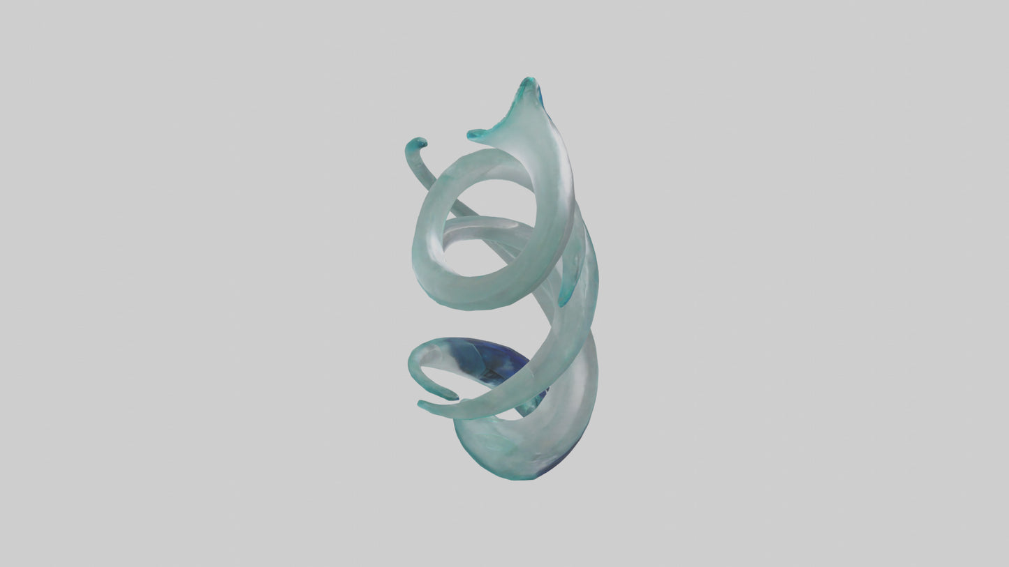 3D model Glass sculpture model VR / AR / low-poly