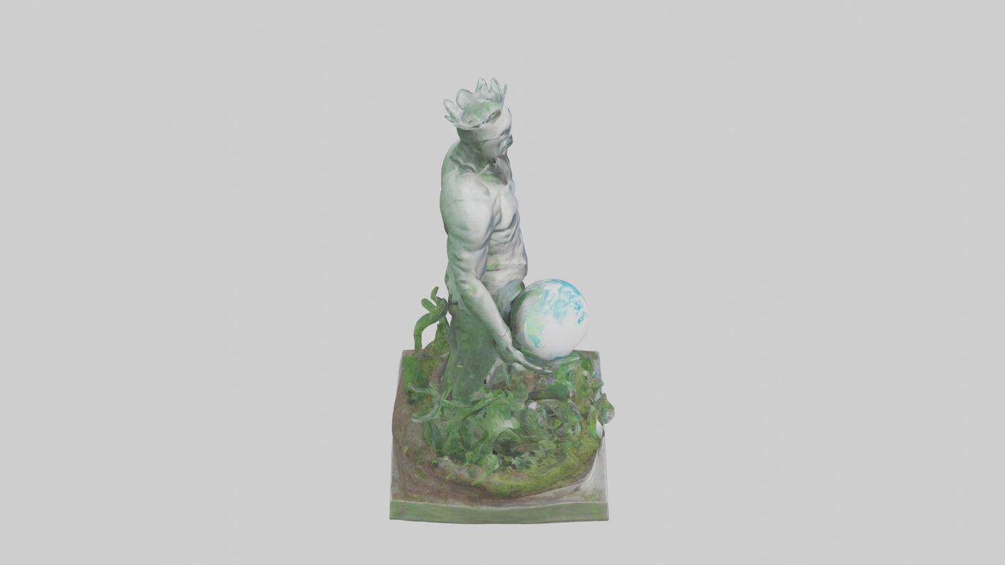 Global Ecological Defender Statue model VR / AR / low-poly