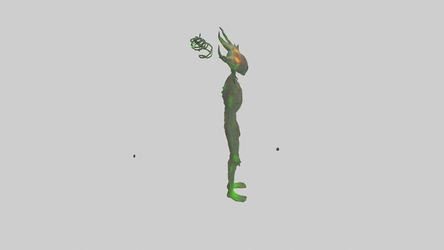 3D model Glowingeyed entity model VR / AR / low-poly