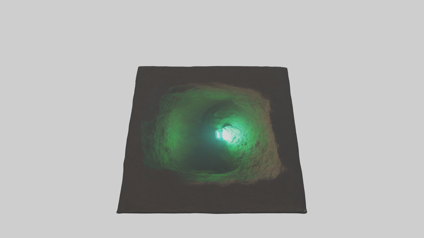 Glowworm lighting cave model VR / AR / low-poly