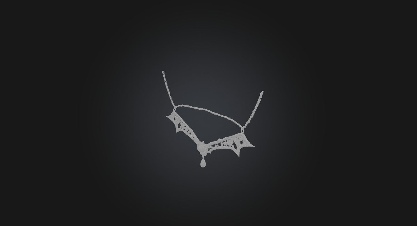 3D model gold necklace VR / AR / low-poly