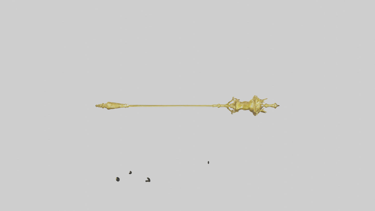 3D model Golden Mace model VR / AR / low-poly