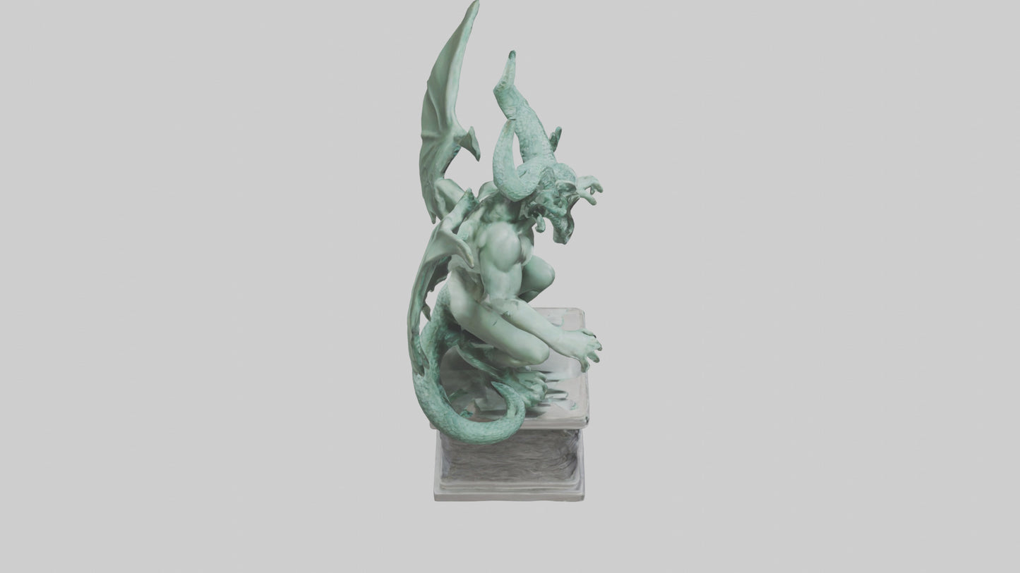 3D model Gorgon statue model VR / AR / low-poly