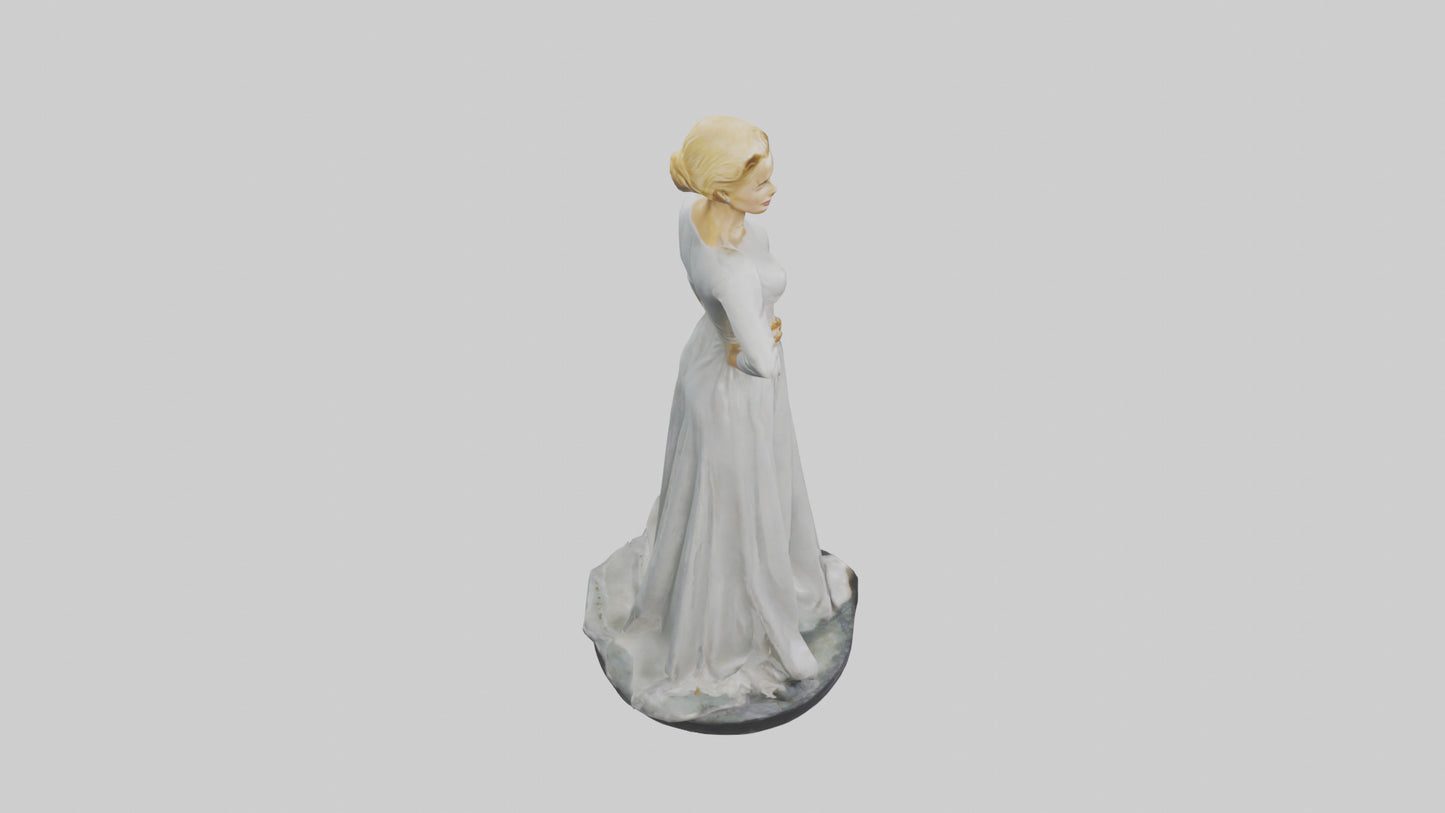 3D model Grace Kelly statue model VR / AR / low-poly