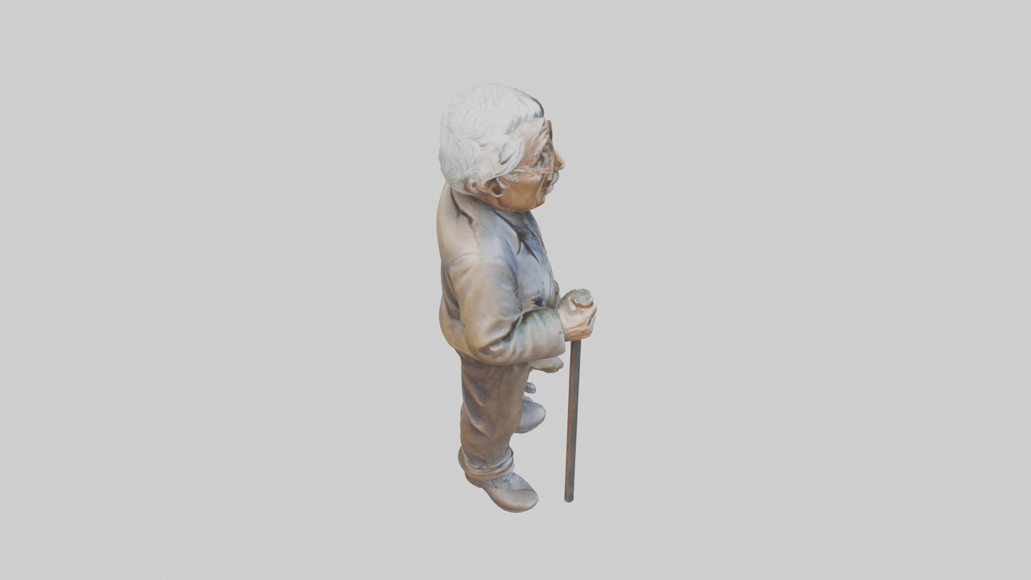 3D model Grandfather statue model VR / AR / low-poly