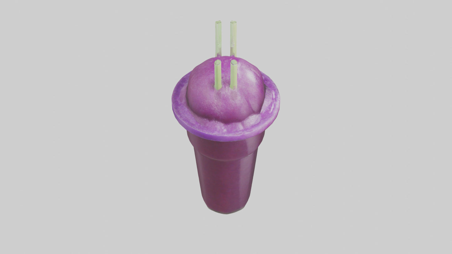 3D model Grape slushie model VR / AR / low-poly