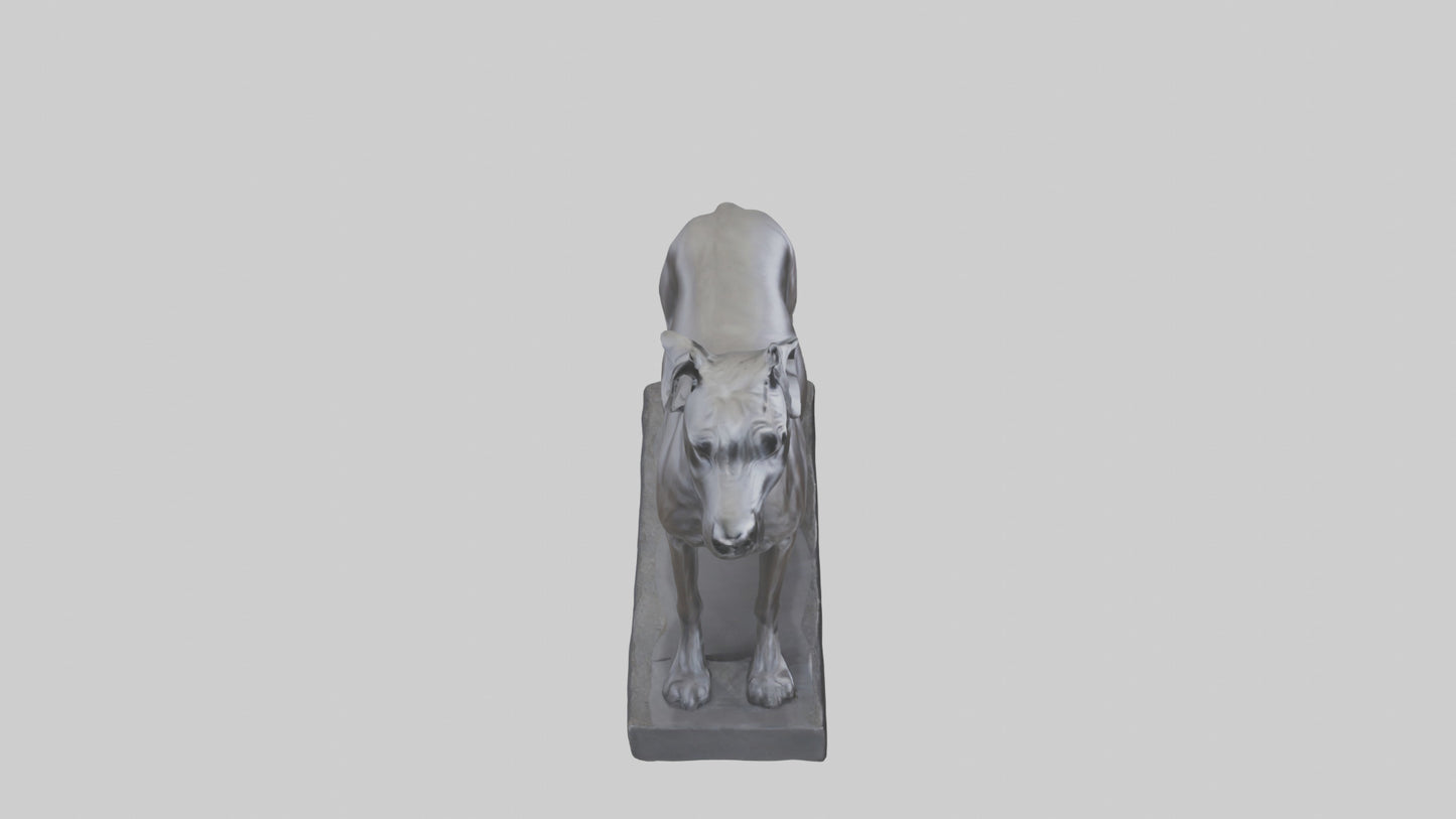 3D model Great Dane statue model VR / AR / low-poly