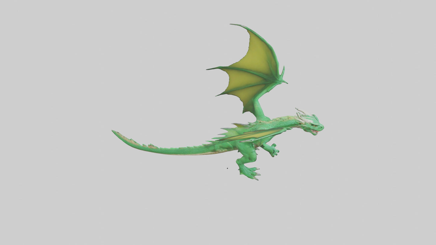 3D model Green Dragon model VR / AR / low-poly