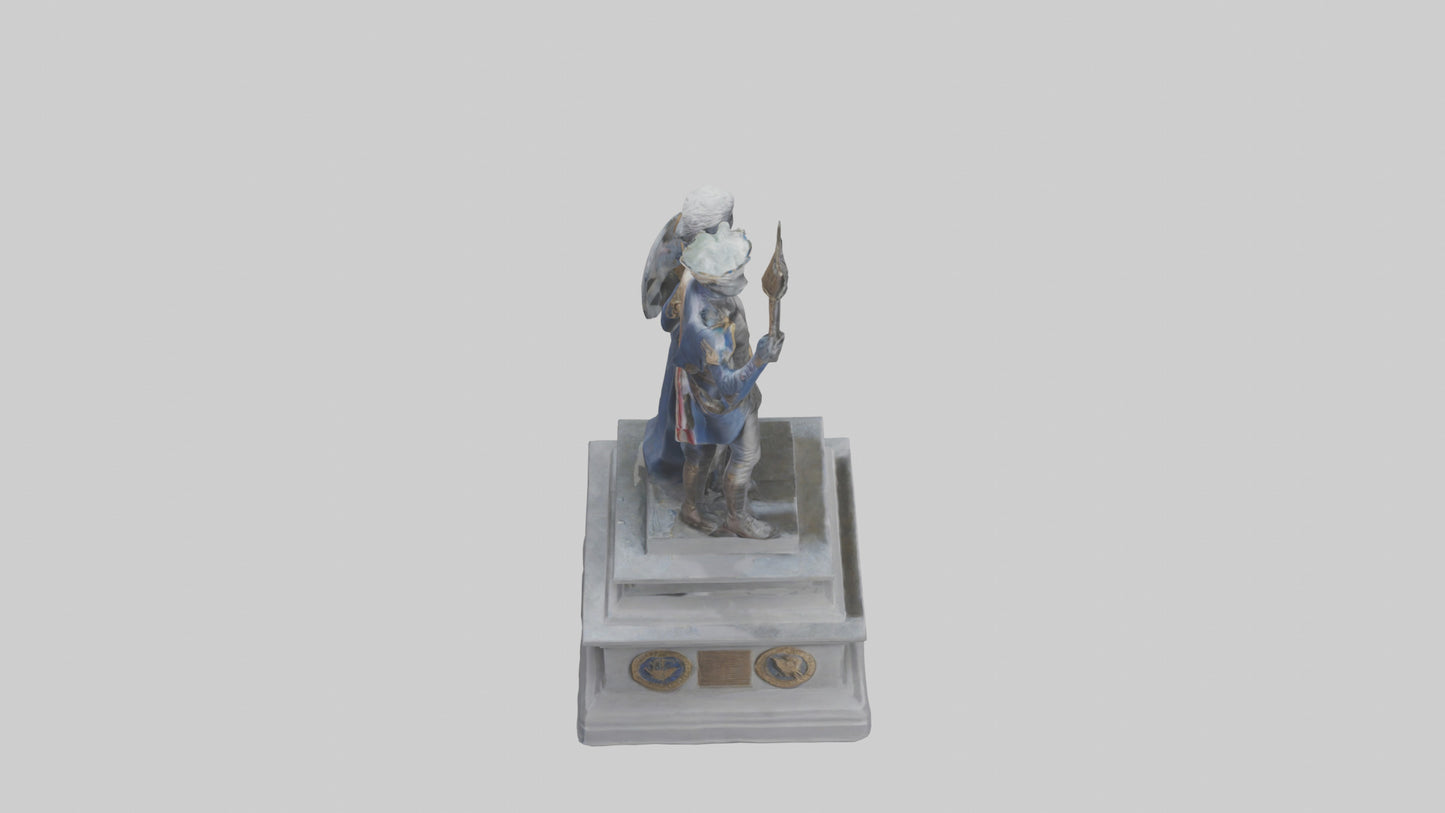 3D model Guardians of Independence statue model VR / AR / low-poly