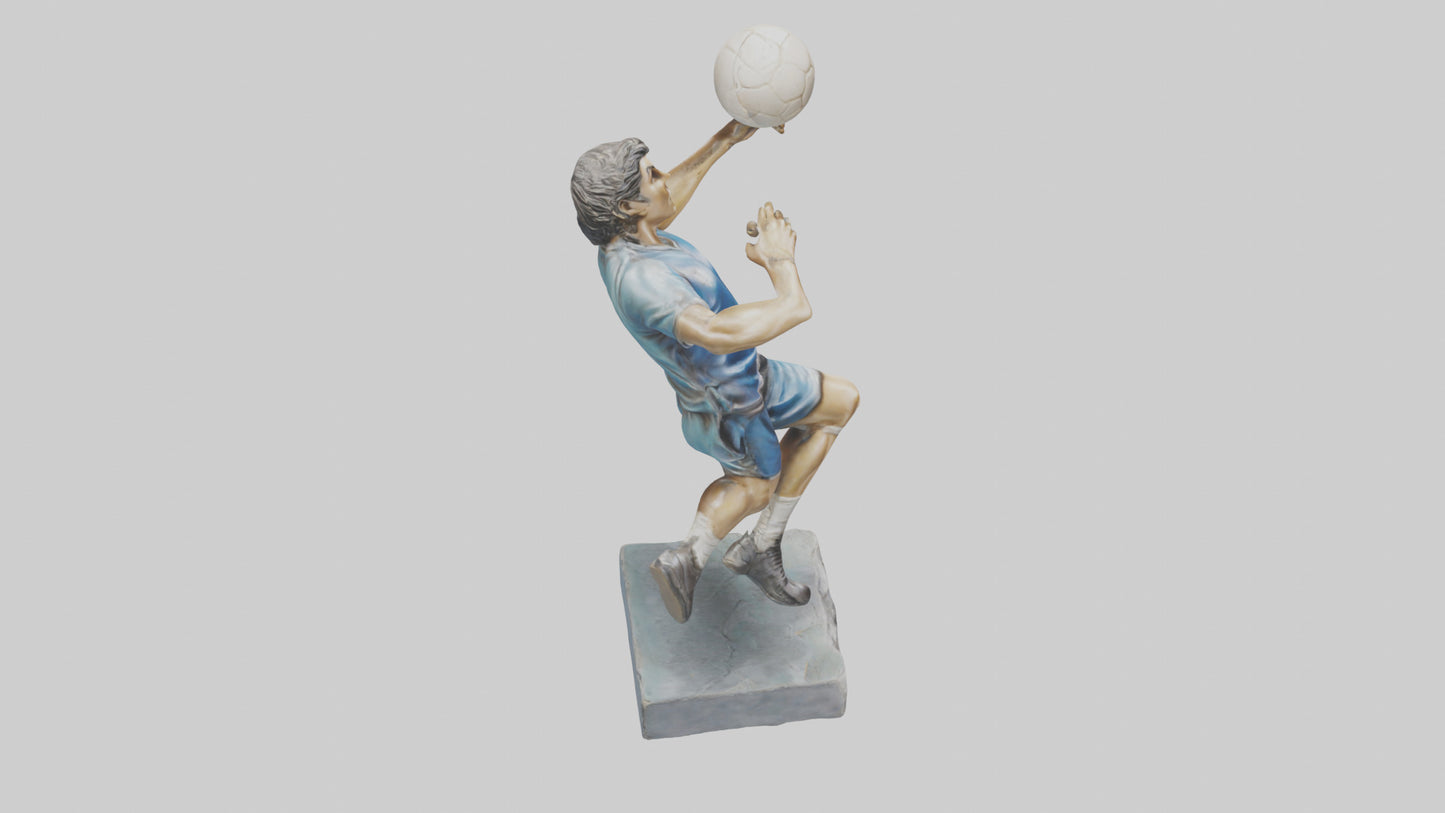 3D model Handball Player in Action statue model VR / AR / low-poly