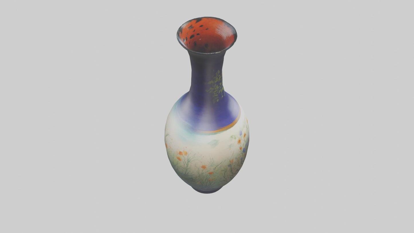 3D model Handpainted vase model VR / AR / low-poly