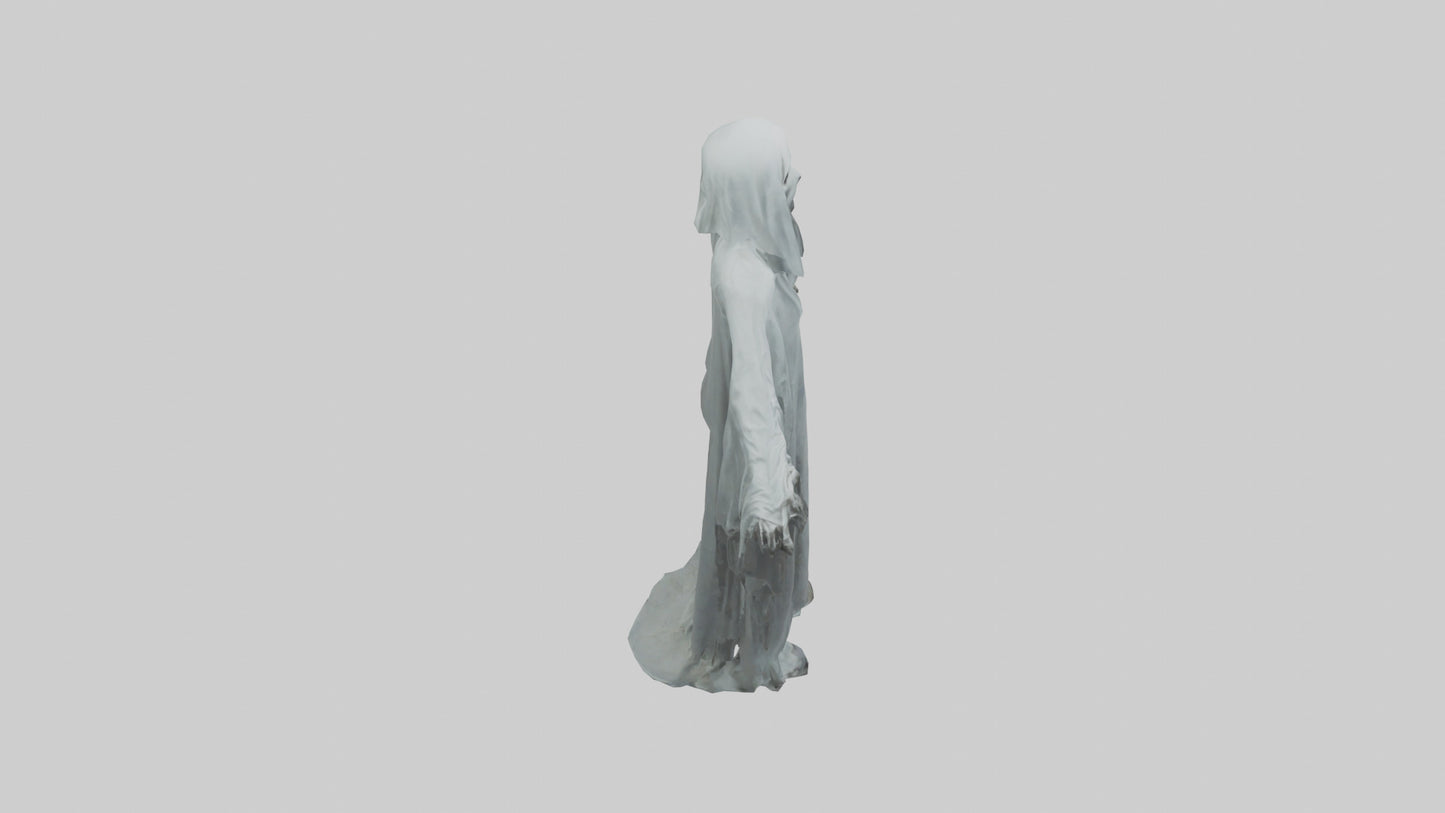 3D model Haunted ghost model VR / AR / low-poly