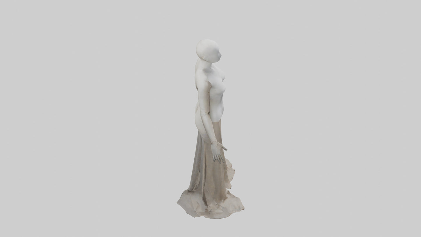 3D model Headless woman model VR / AR / low-poly