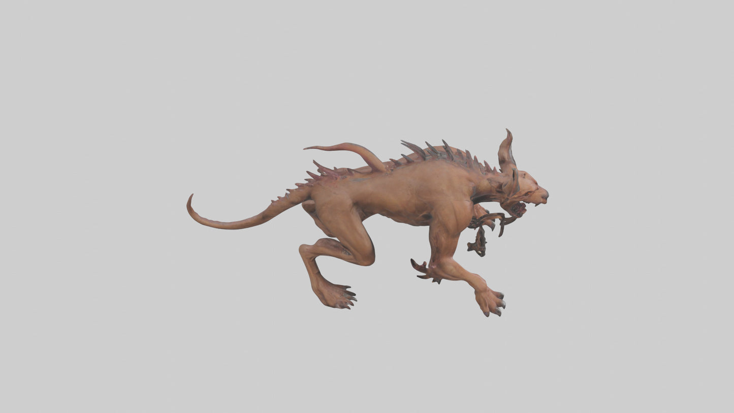 Hell Hound model VR / AR / low-poly