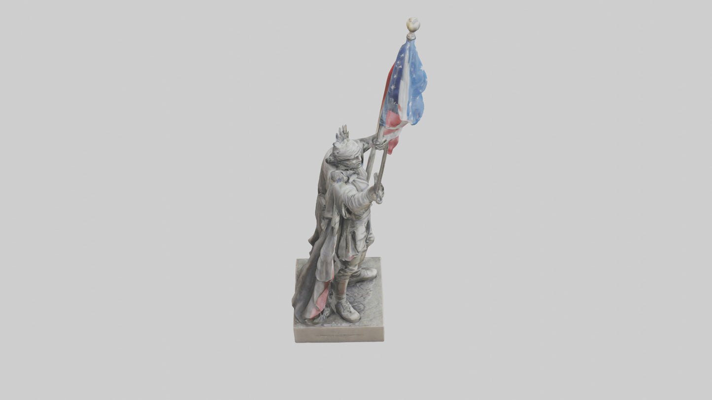 3D model Heroes of Revolution statue model VR / AR / low-poly