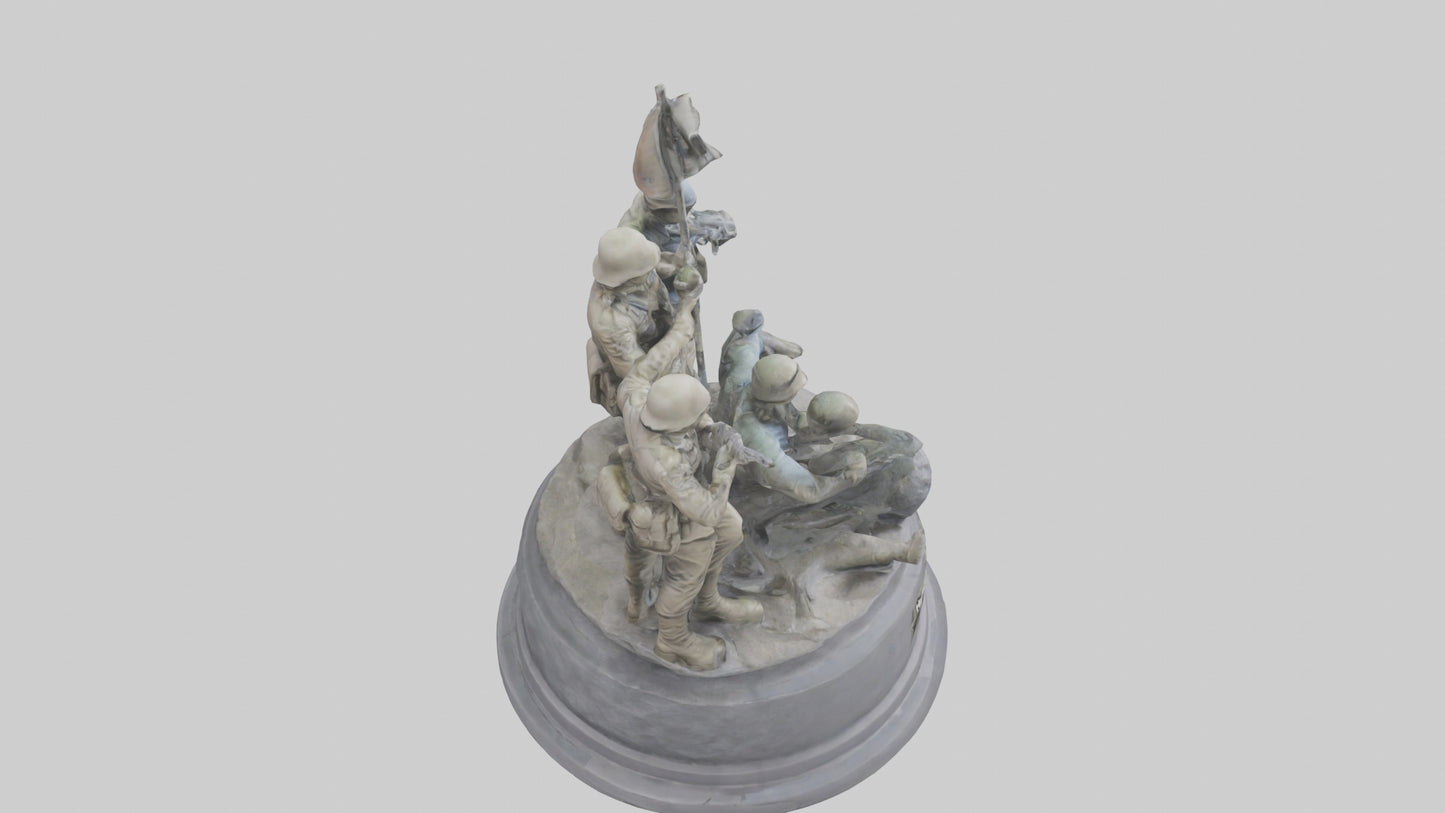 3D model Heroes of the Frontlines statue model VR / AR / low-poly