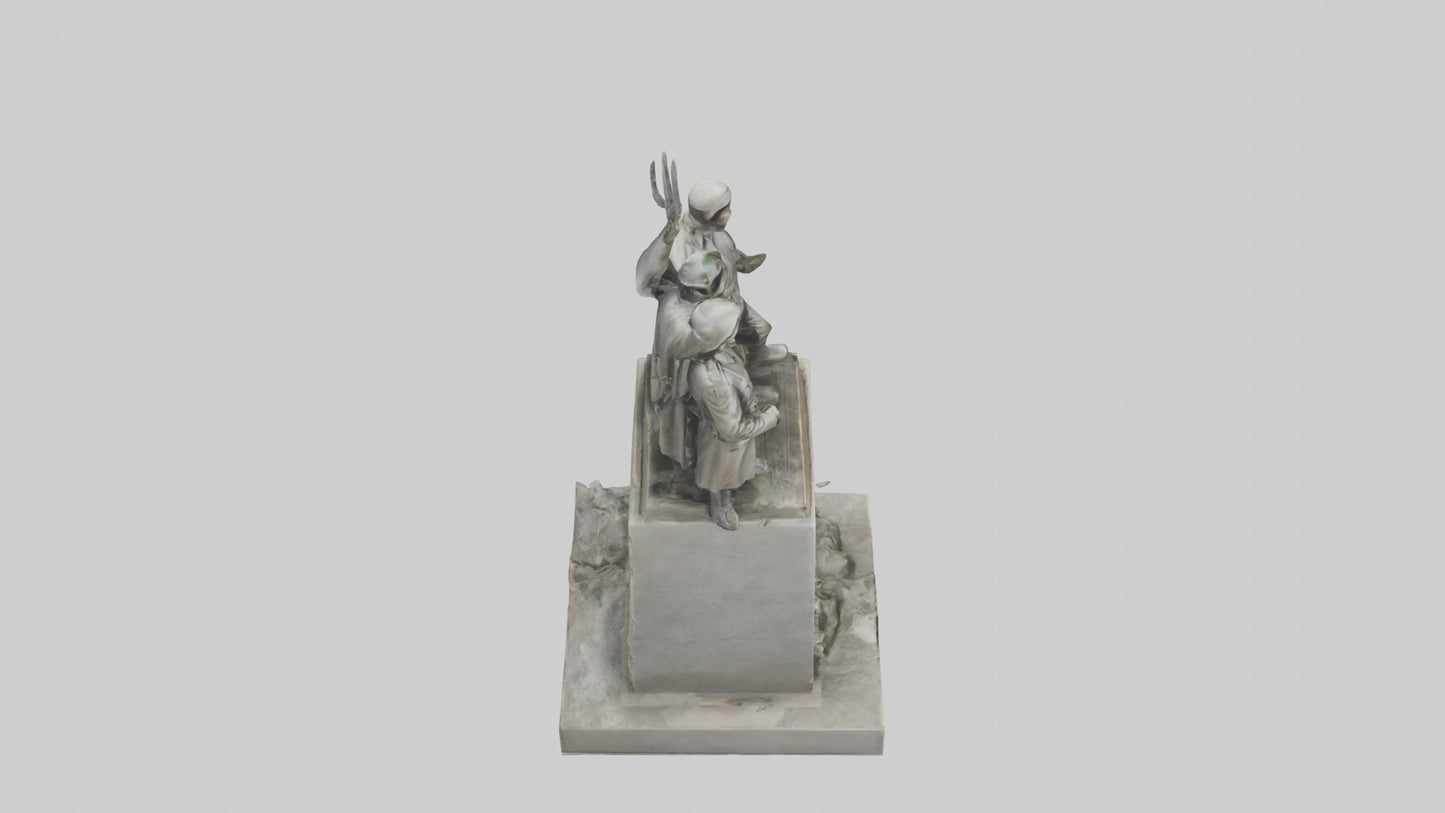 3D model Heroes of the War for Peace statue model VR / AR / low-poly