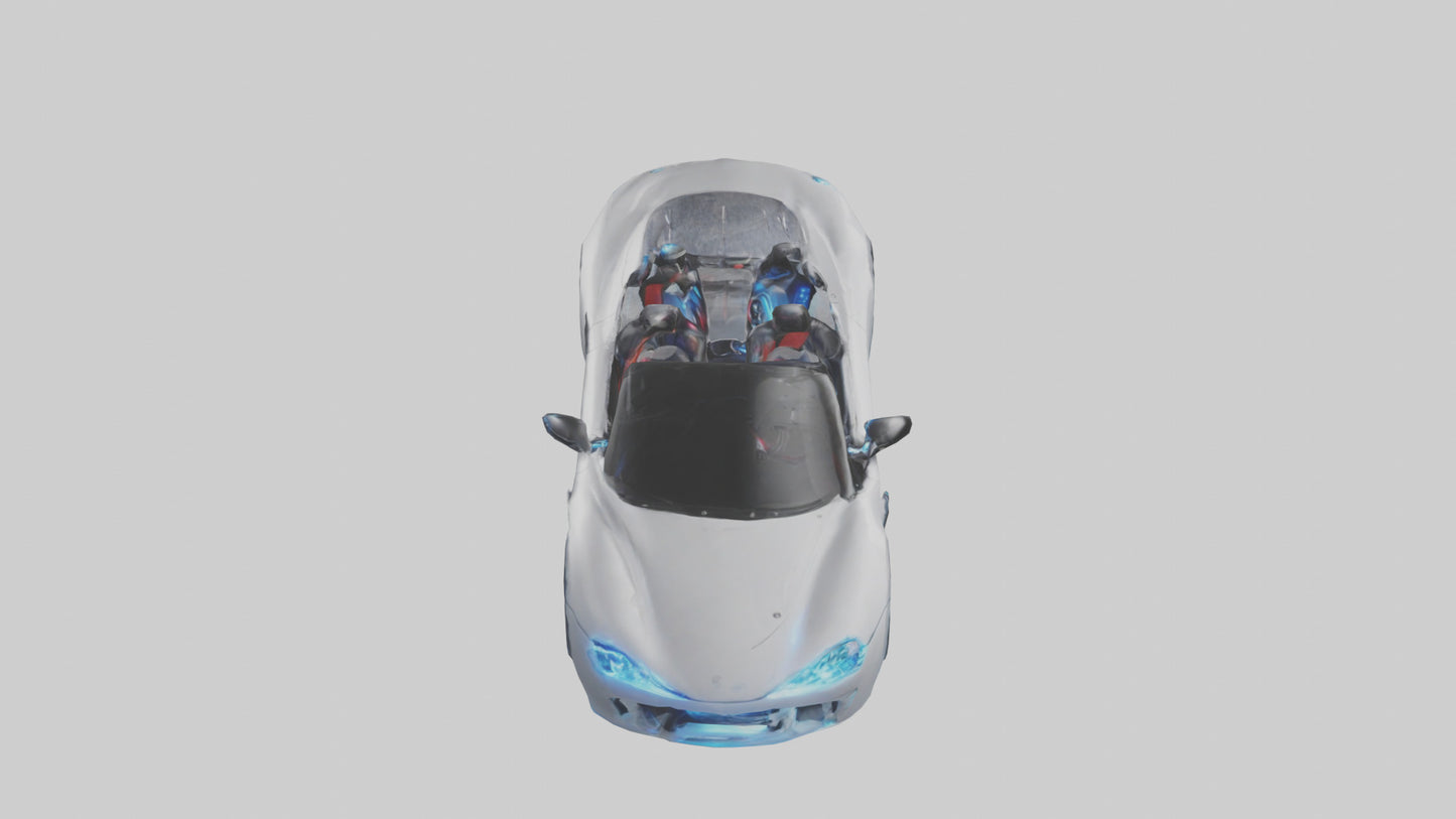 3D model Hightech Roadster with LED Lights model VR / AR / low-poly