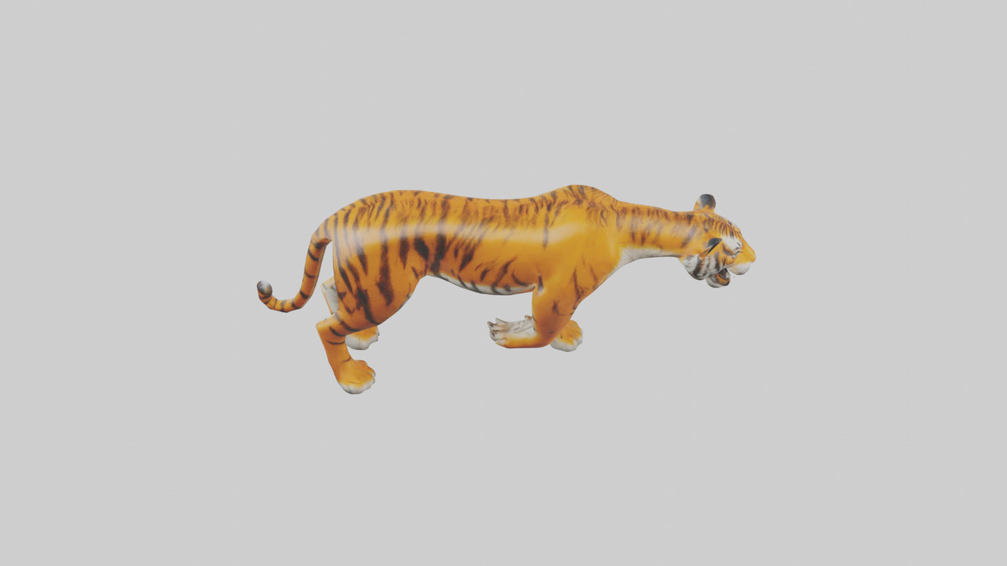 3D model Himalayan Tiger hunting model VR / AR / low-poly