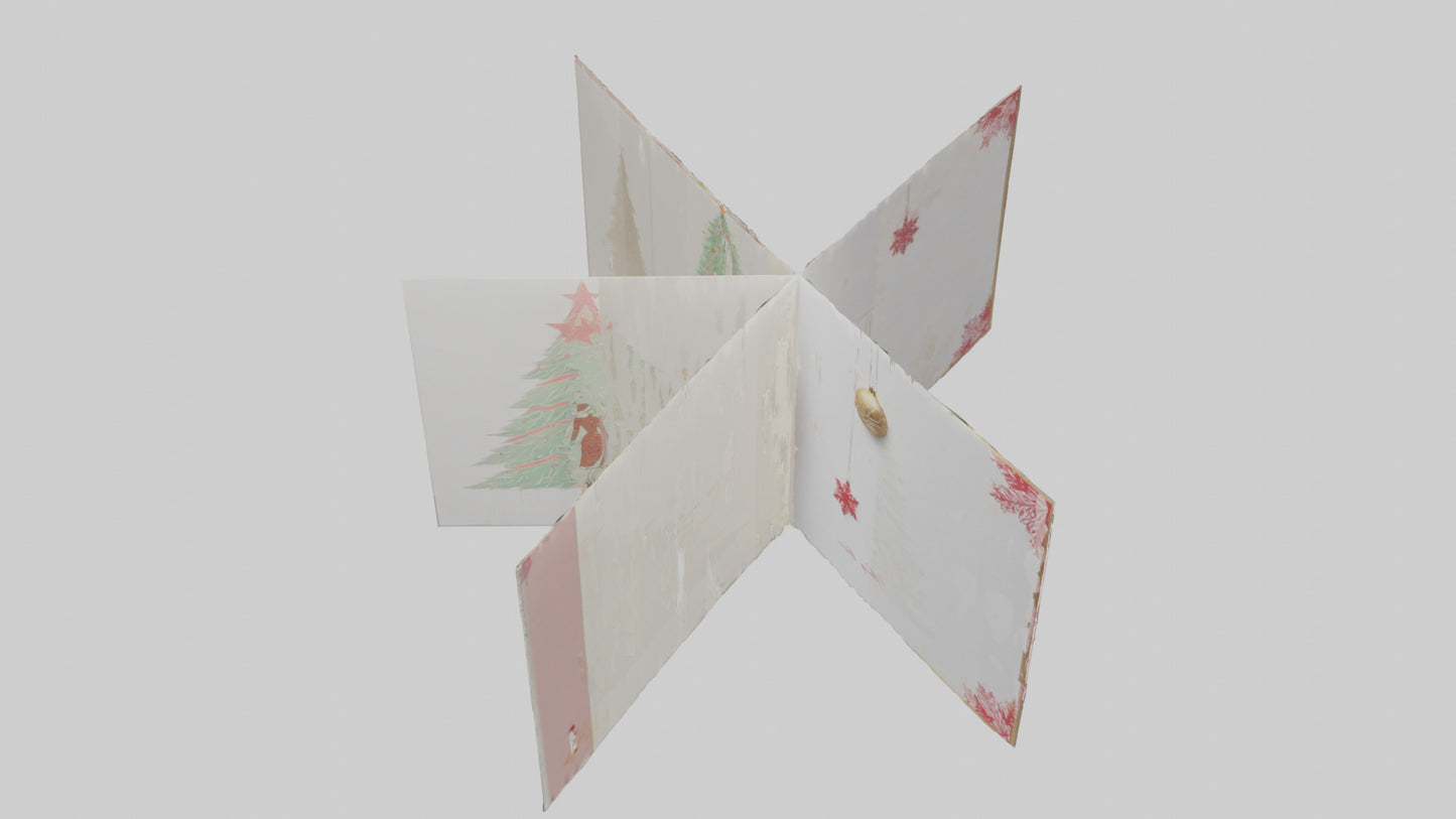 3D model Holiday Greeting Cards model VR / AR / low-poly