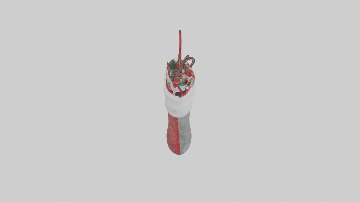 3D model Holiday Stocking model VR / AR / low-poly