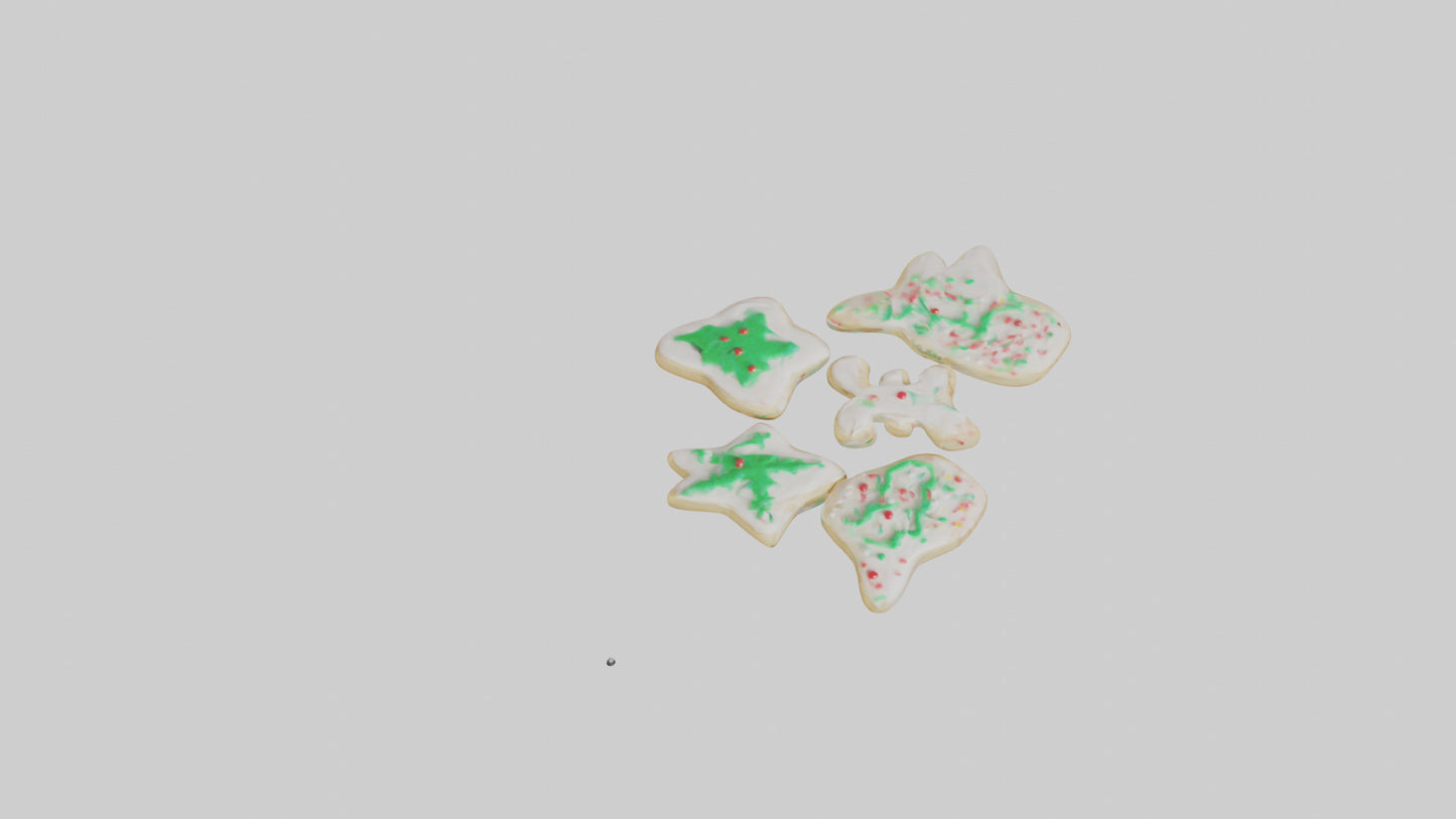 3D model Holiday Sugar Cookies model VR / AR / low-poly