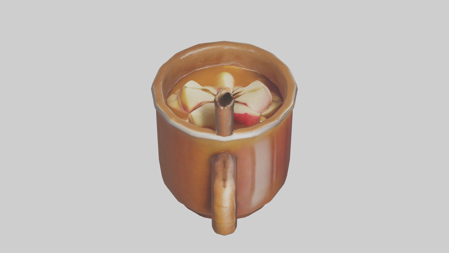 Hot apple cider model VR / AR / low-poly