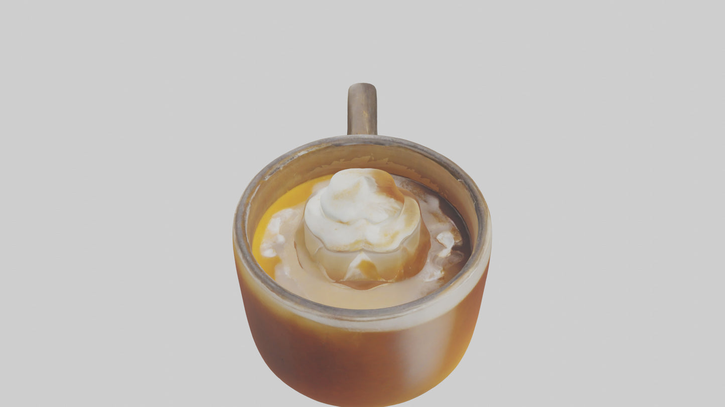 3D model Hot buttered rum model VR / AR / low-poly