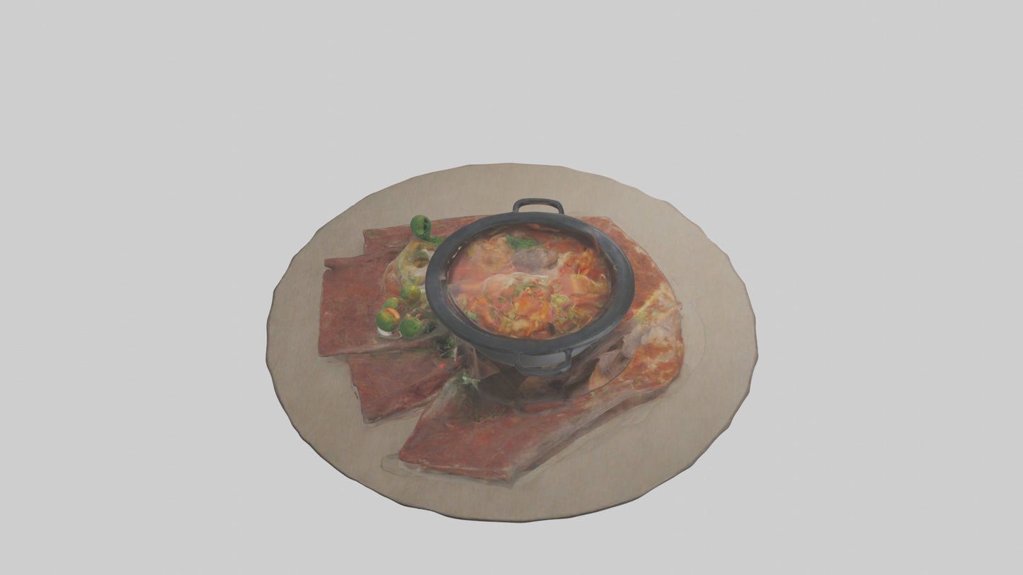3D model Hot pot model VR / AR / low-poly