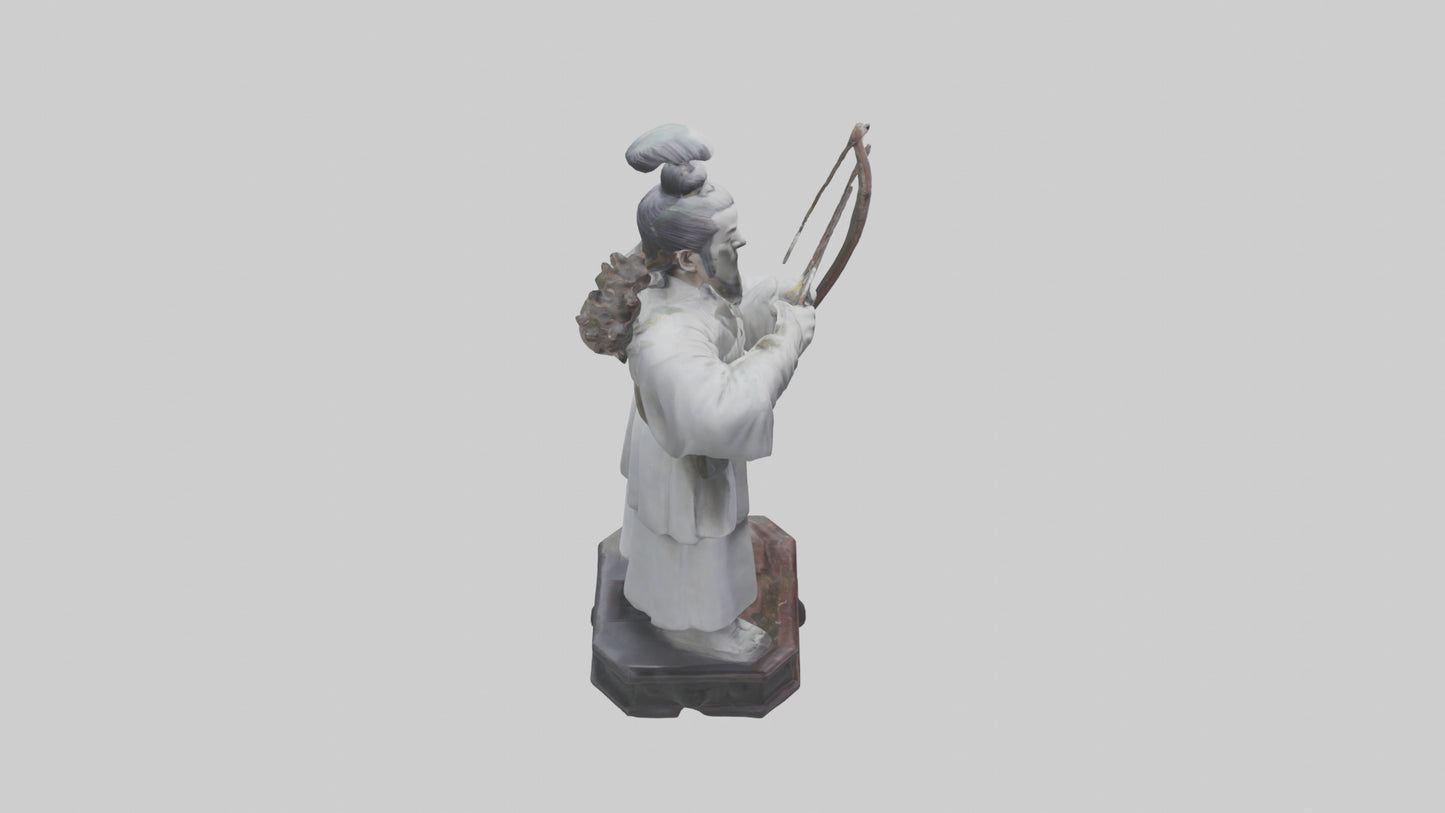 3D model Hou Yi statue model VR / AR / low-poly