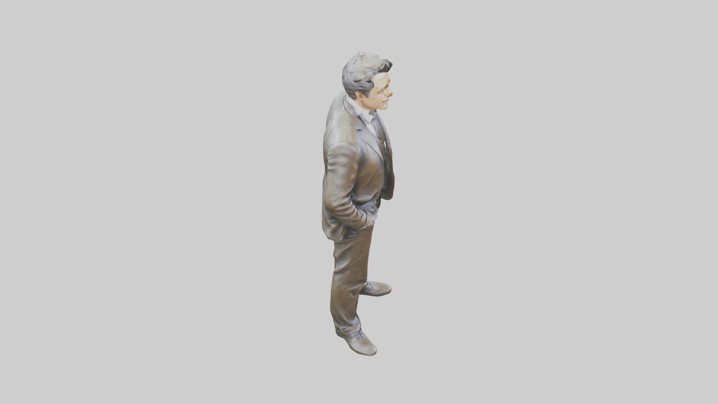 Hugh Grant statue model VR / AR / low-poly