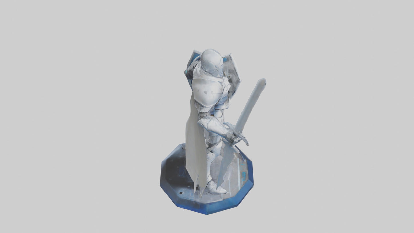 3D model HyperTech Knight statue model VR / AR / low-poly