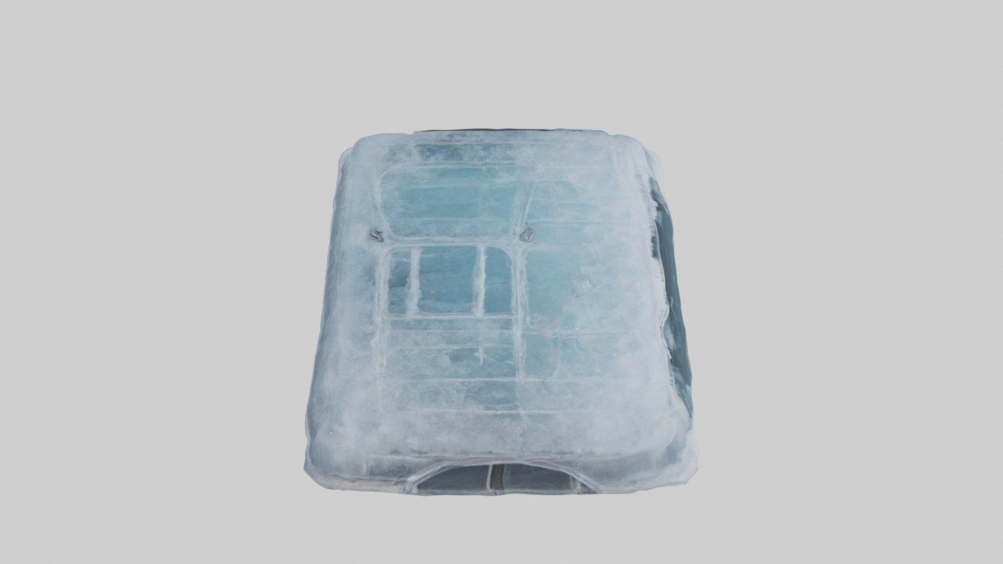 Icecovered Car Roof model VR / AR / low-poly