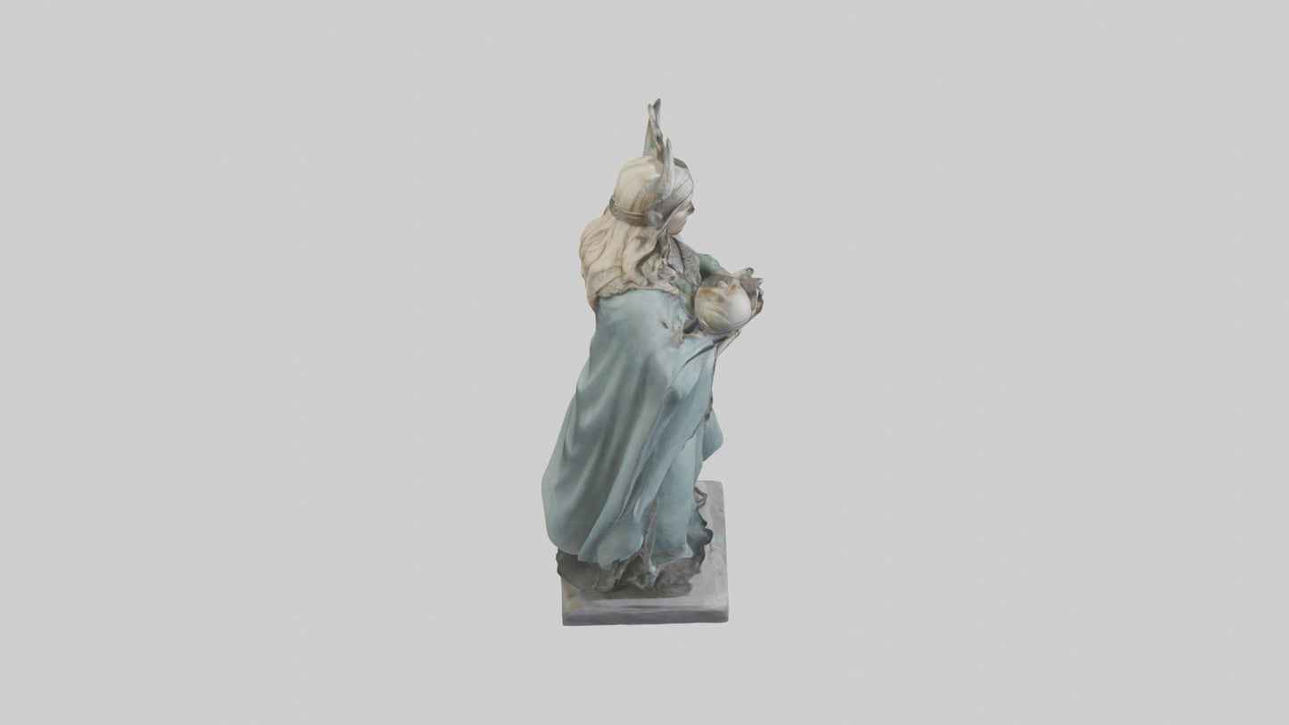 3D model Idun statue model VR / AR / low-poly