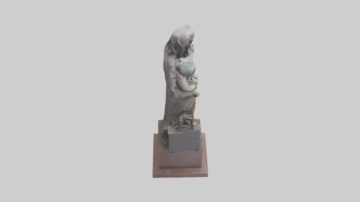 3D model Immigrant Memorial statue model 2 VR / AR / low-poly