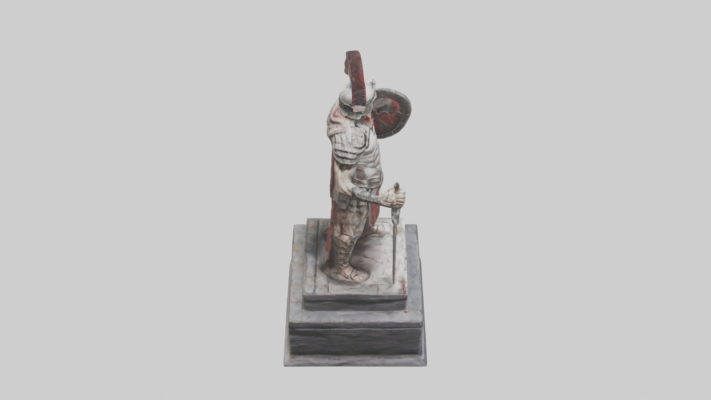 Immortal Gladiator statue model VR / AR / low-poly