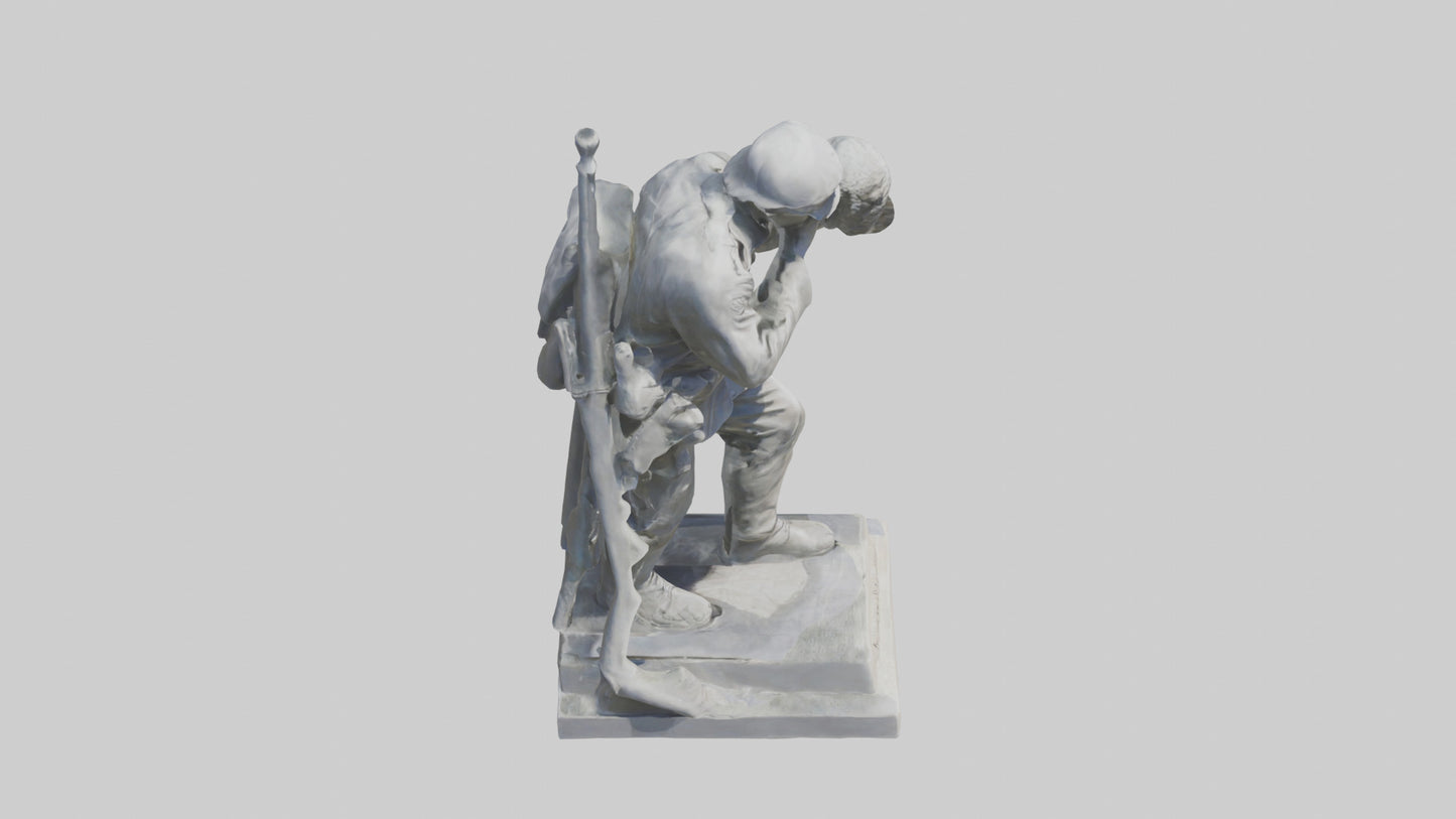 3D model In Memory of the Fallen statue model VR / AR / low-poly