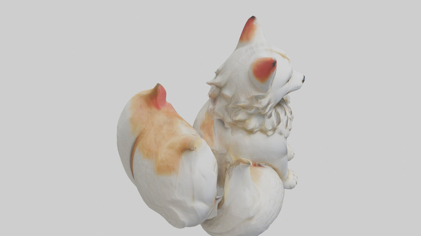 Inari statue model VR / AR / low-poly